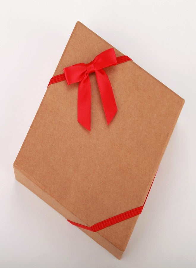Meseey 50pcs 8 Inch Stretch Elastic Loops with Pre-Tied Red Ribbon Bows for Gift Wrapping,Baby Showers, Weddings, Christmas Boxes (8", Red) - Image 5